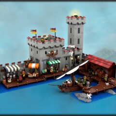 Un mercado medieval costero, por Bricks_fan_uy